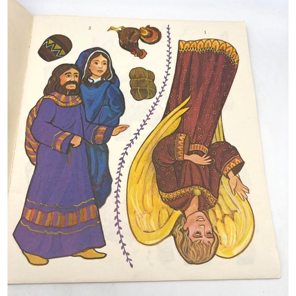 1977 Whitman The Christmas Story Told in Sticker Pictures Sticker Book Unused - Picture 3 of 7